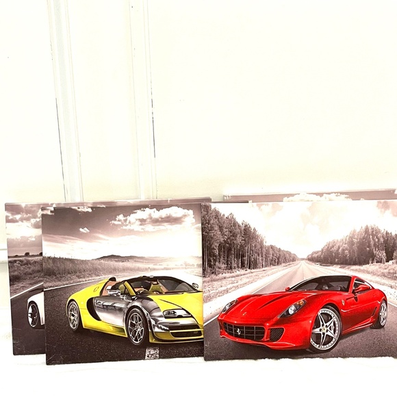 Luxury Car Pulled Canvas Wall Hangings (4) - Picture 1 of 6
